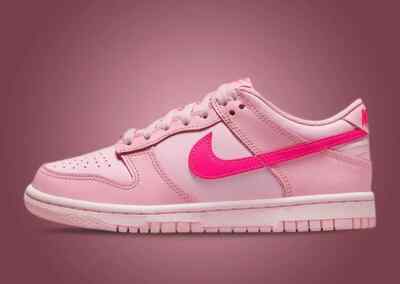 Size 7Y - Nike Dunk Low Triple Pink (GS) | eBay 