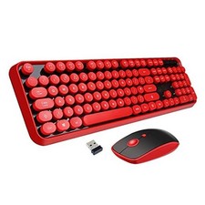 Red Wireless Keyboard and Mouse Red wireless keyboard and mouse