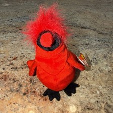 Vintage TY Beanie Baby - MAC the Cardinal 5 inch - MWMTs Stuffed Animal Toy