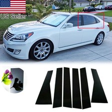 For Hyundai Equus 2012-14 6pcs Glossy Piano Black Pillar Posts Door Trim Covers For Hyundai Equus 2012-14 6pcs Glossy Piano Black Pillar Posts Door Trim Covers