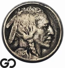 1913-D Buffalo Nickel Type 1, Better Date