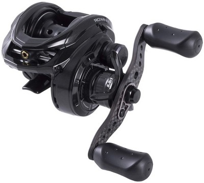 Abu Garcia Roxani 8-L LH Baitcasting Reel Carbon Handle Bass Saltwater Fishing