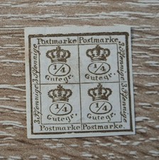 Schöne alte Briefmarke aus Braunschweig/Altdeutschland