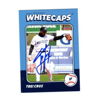 Trei Cruz signed autographed 2022 West Michigan Whitecaps card Houston TX Rice y