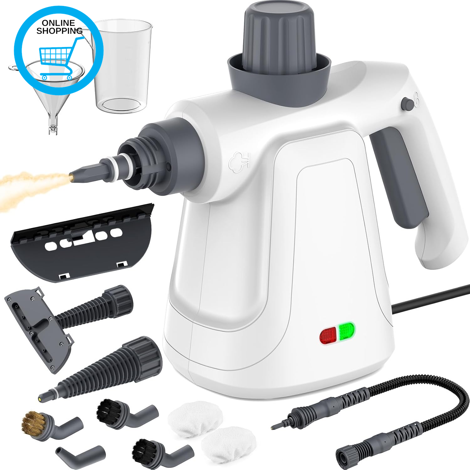 Handheld Steam Cleaner, 450ML Steam Cleaner for Home with Safety Lock, Safe Mult