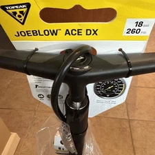 Topeak Joe Blow Ace DX Floor pump PV/SV 260psi Black Bicycle Pump