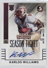 2015 Panini Contenders Draft Picks Auto Karlos Williams #205 Auto 01xd