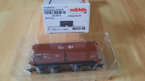 Märklin 46213-08, Selbstendlwagen Erz lll d , Erzladung , Typ Fals,Kurzkupplg. | Zustand: Neu