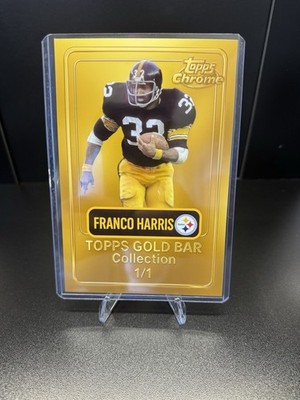 2020 TOPPS GPK Tomb Raider #17 ゴールドフォイル Franco Harris 4x6 Pittsburgh Steelers NFL-Gold bar collection +top