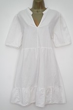 ASOS WHITE COTTON POPLIN TIER SUN DRESS SIZE 18