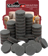 Non Slip Furniture Pads -48 Pcs 1" Furniture Grippers, Non Skid for Furniture Le