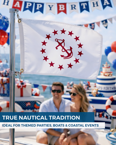 AGAS 12x18in Yacht Club Officers Flag– 200D Nylon - Multi Size Variation - Picture 28 of 128