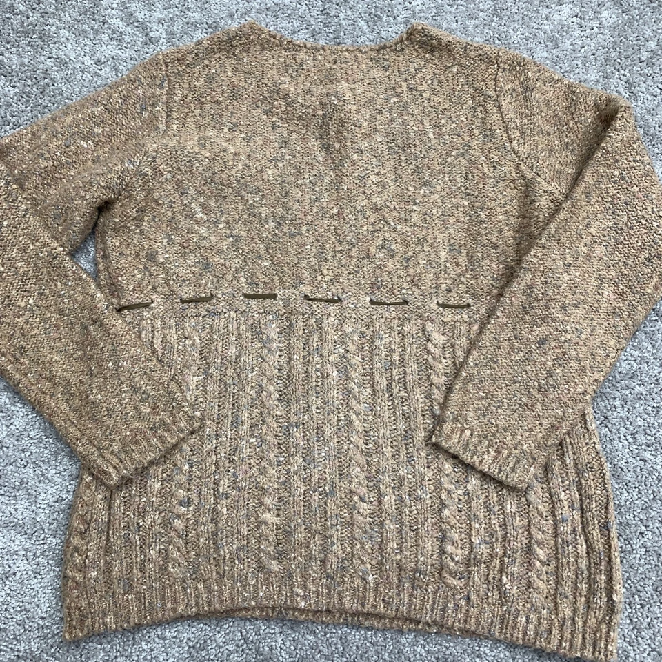 Suéter de punto jaspeado Architect XL tostado cuerda cintura cuello redondo Foto 4 de 4