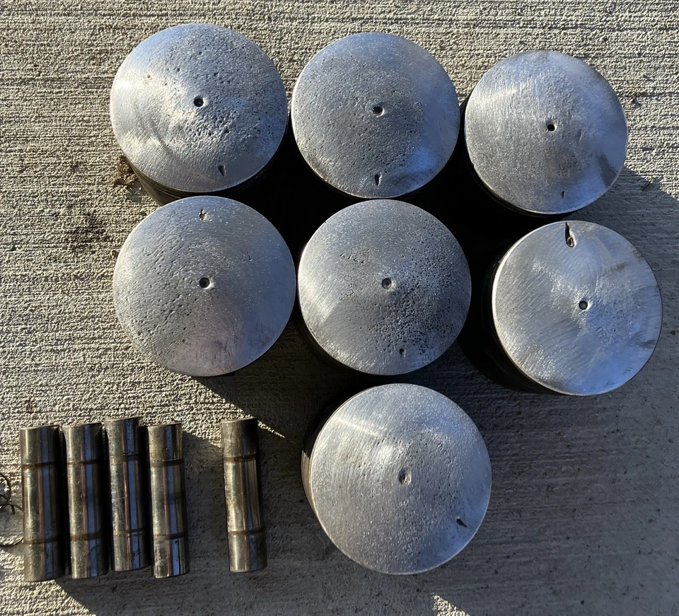 7 Vintage Ford Flathead 8BA Pistons And Wrist Pins And Clips-Free Shipping - Изображение 4 из 4