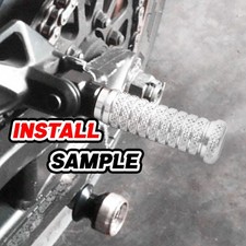 For Suzuki DL 650 XT V-Strom 15-18 17 Anti-slip Front Foot Pegs POLE Silver