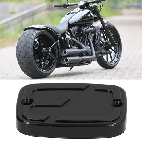 :Black Front Brake Fluid Reservoir Cover Upper Pump Oil Pot Cover Motorcycle - Afbeelding 19 van 24