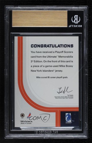 2002-03 ITG Be A Player Ultimate Memorabilia 3rd Edition Gold 1/1 Mike Bossy 4f5 - Picture 2 of 3