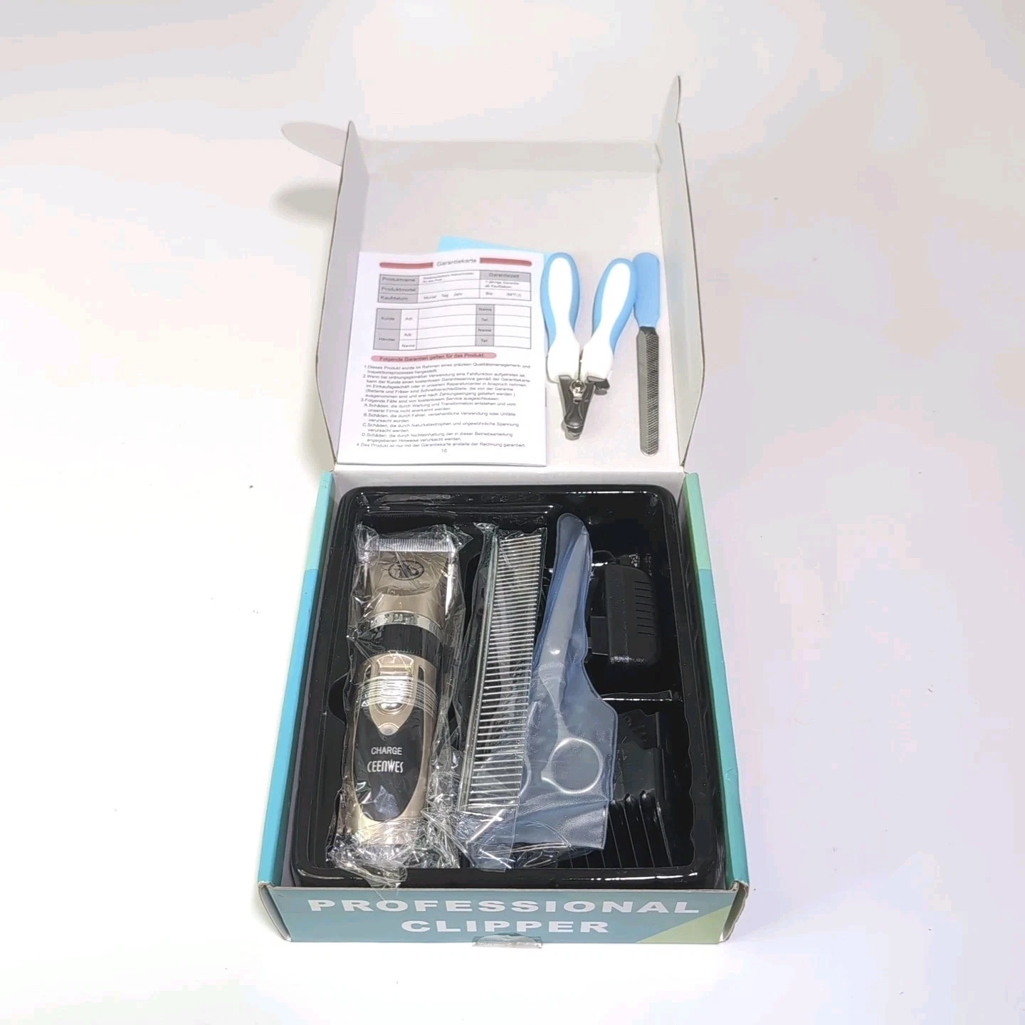 Ceenwes Professional Pet Hair & Nail Clipper Grooming Rechargeable Wireless.