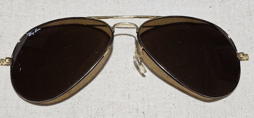 Vtg Ray Ban B&L Aviators Sunglasses 58 14 Gold Frame For Parts Or Repair