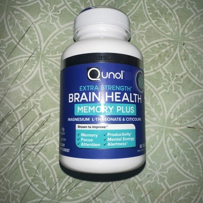 Qunol Brain Health Memory Plus Magnesium L-Threonate Citicoline 