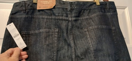 Neu mit Etikett Coldwater Creek Damengröße 18 klassische Passform Bootcut-Jeans dunkelblau Denim - Bild 6 von 7