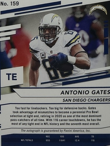 Antonio Gates Auto PSA 10 -2022 Prestige Xtra Points Signature-Red /75 -Chargers - Picture 7 of 8