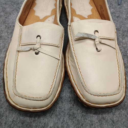 Born Women's Leather Loafers Cream 6.5 Cushioned Handcrafted in Mexico - Picture 16 of 18