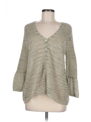 Chelsea & Violet Women Gray Pullover Sweater M