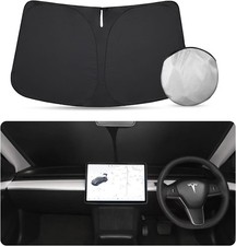 Windshield Sunshade for Tesla Model Y/3 2016-2024 UV Heat Shield Foldable Visor
