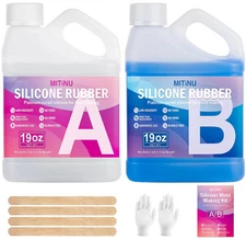 MITINU 38 oz Liquid Silicone Mold Making Kit, 15A Mold Making Liquid Silicone...