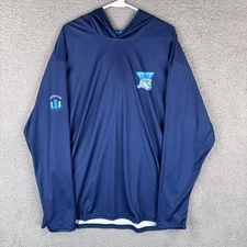Swag Golf Hoodie Mens 2XL Navy Lightweight Shirt UPF Stretch *Company Logo*