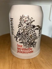 Rare Mammon Max Heigl Beer Stein Mug Stoneware Der Bayerische Jedermann Germany
