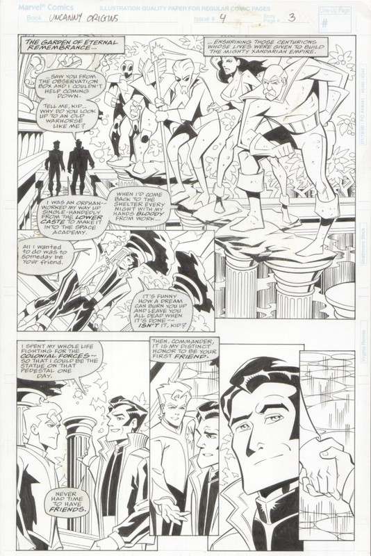 DAVE HOOVER FIRELORD UNCANNY ORIGINS #4 ORIGINAL ART PAGE SPLASH MARVEL COMICS
