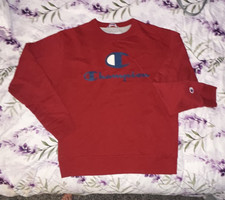 Authentic 90s Champion Men s Red Pullover Crewneck