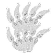50 Pcs Angel Wings for Crafts Dangle Pendant Bead DIY Jewelry Charm