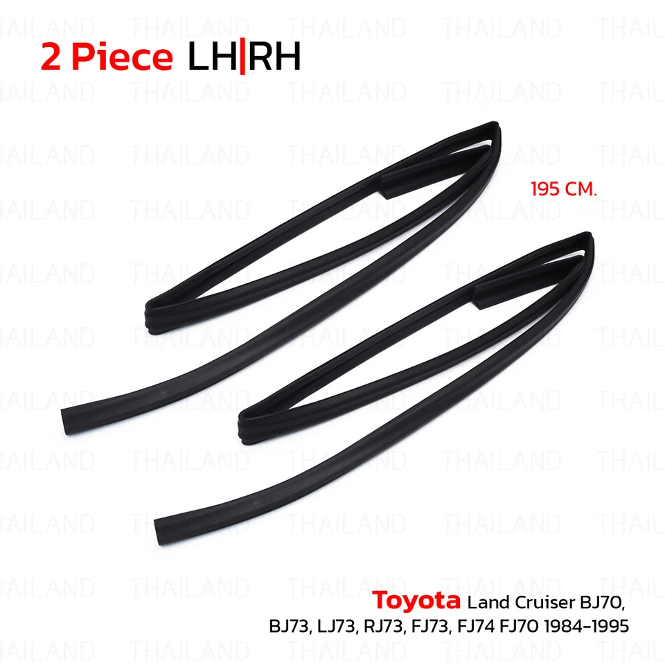 Fits Toyota Land Cruiser FJ73 1984 - 95 Lh+Rh Glass Run Channel Front Window - Imagem 3 de 4