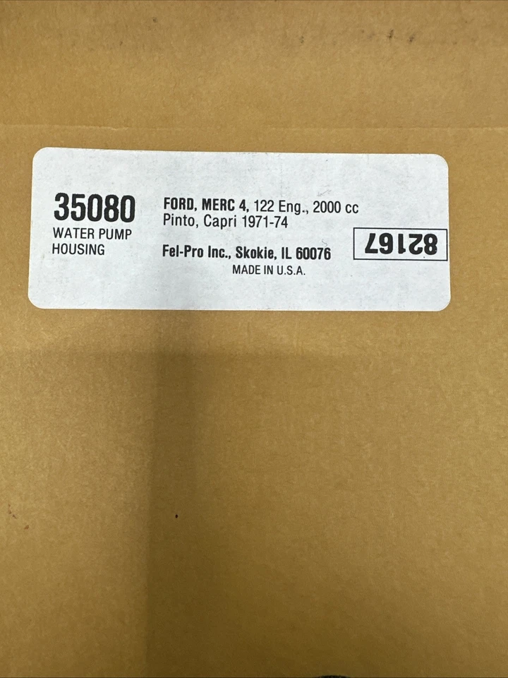 Прокладка водяного насоса двигателя Ford Pinto 1971-1973 годов выпуска 2.0 Sandrail 1971-1974 Mercury  - Изображение 2 из 3