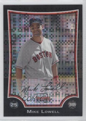 2009 Bowman Chrome X-Fractor 93/250 Mike Lowell #142 0a1