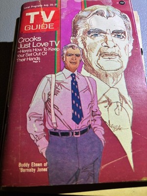 TV GUIDE, August 25 1973, BUDDY EBSEN BARNABY JONES