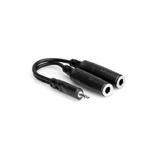 Hosa YMP-233 Y Cable, 3.5 mm TRS 1/8" Stereo to Dual 1/4 in TRS Female TRSF