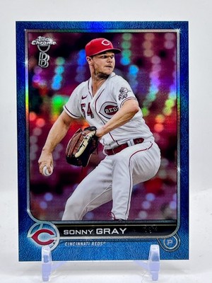 2022 Topps Chrome Ben Baller Sonny Gray #'ed/75 Reds #76 Boston Red Sox