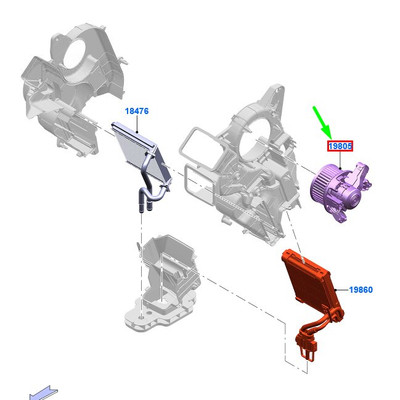 Ford Explorer MK6 Heizungsgebläse und Motor 2386174. neues Original
