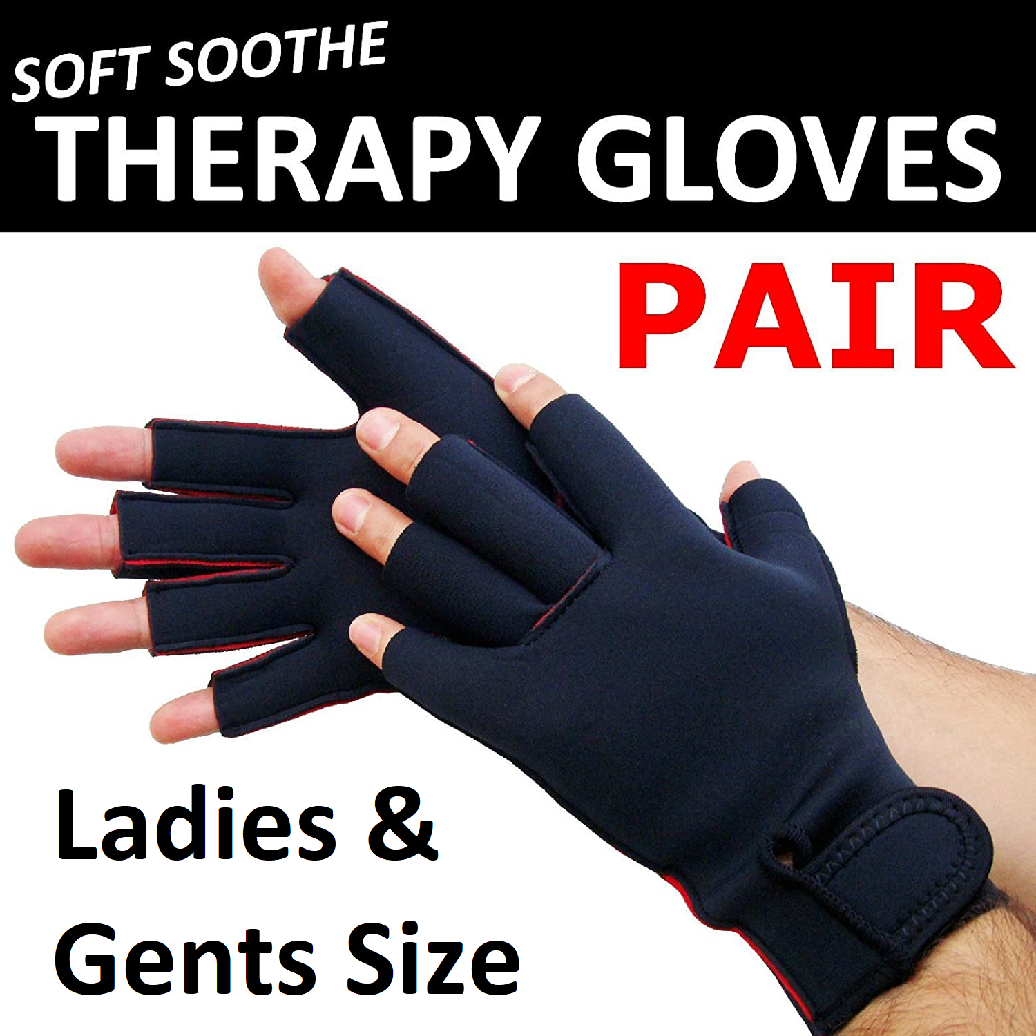 Fingerless Work Gloves Compression Anti Arthritis Support Pain Relief Neoprene eBay