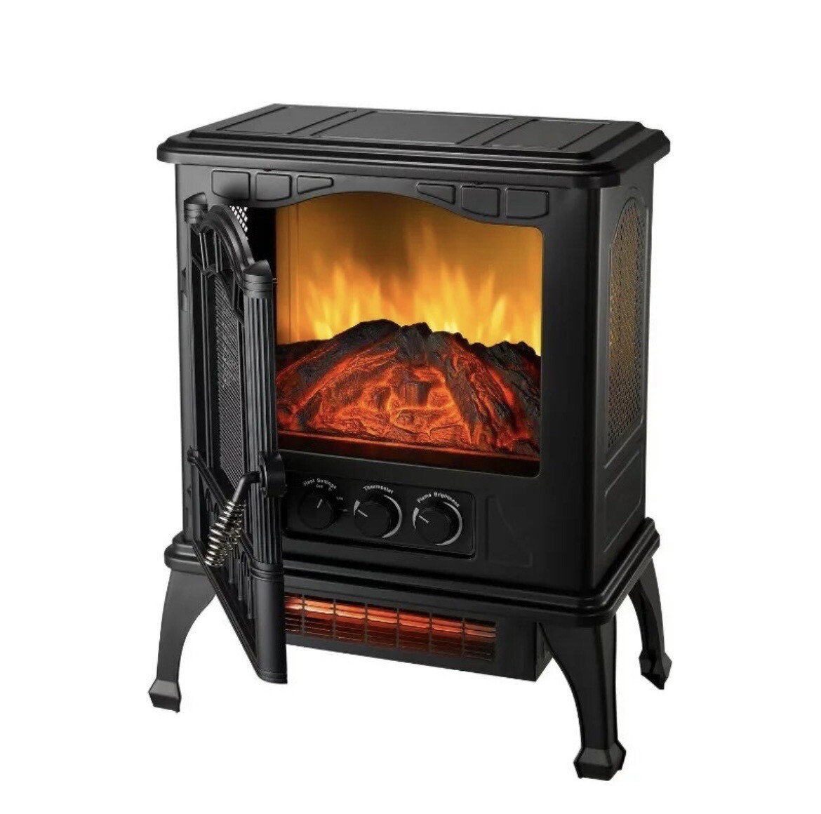 Electric Fireplace Infrared Heater 3D Stove W/ Lifelike Flame 1500W
