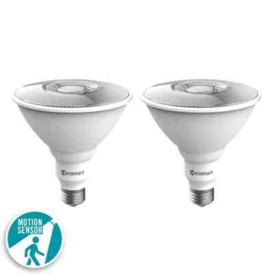 EcoSmart LED Motion Sensor Flood Light Bulb - Pack of 2  daylight