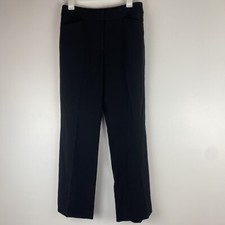 AK Anne Klein Women's Wide Leg Dress Pants Size 8 Black Stretch Trousers