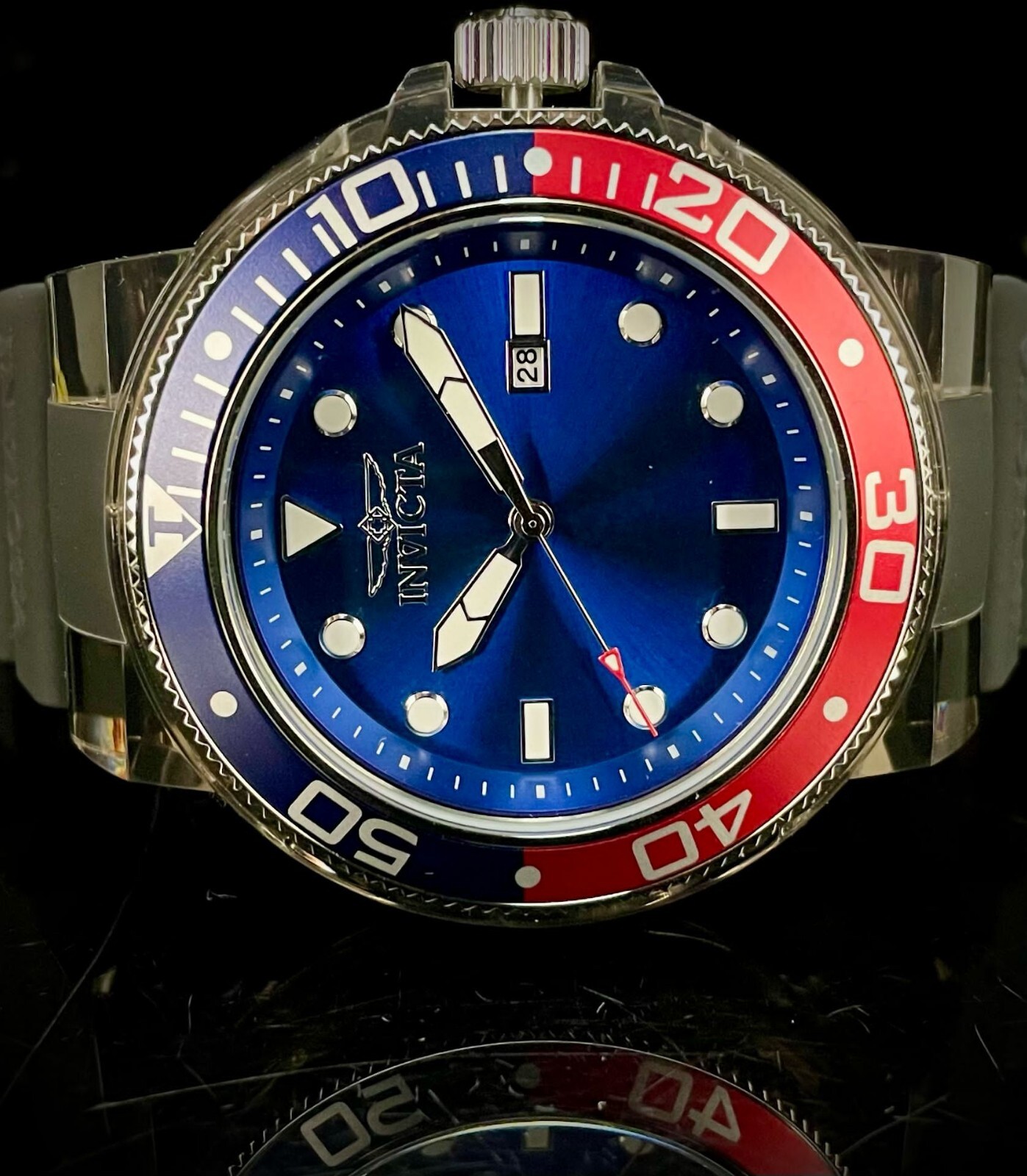 Invicta 38883 Pro Diver Men s Watch NEW 52MM Blue Dial Quartz Silicone Strap 886678526994 EBay