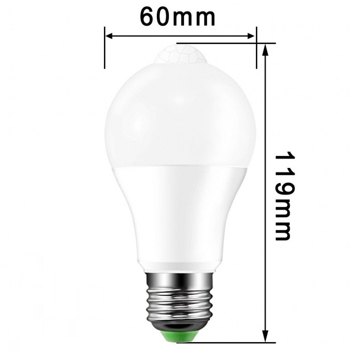 2X 12W E27 B22 PIR Motion Sensor LED Bulb Light Globe Auto ON/OFF ...