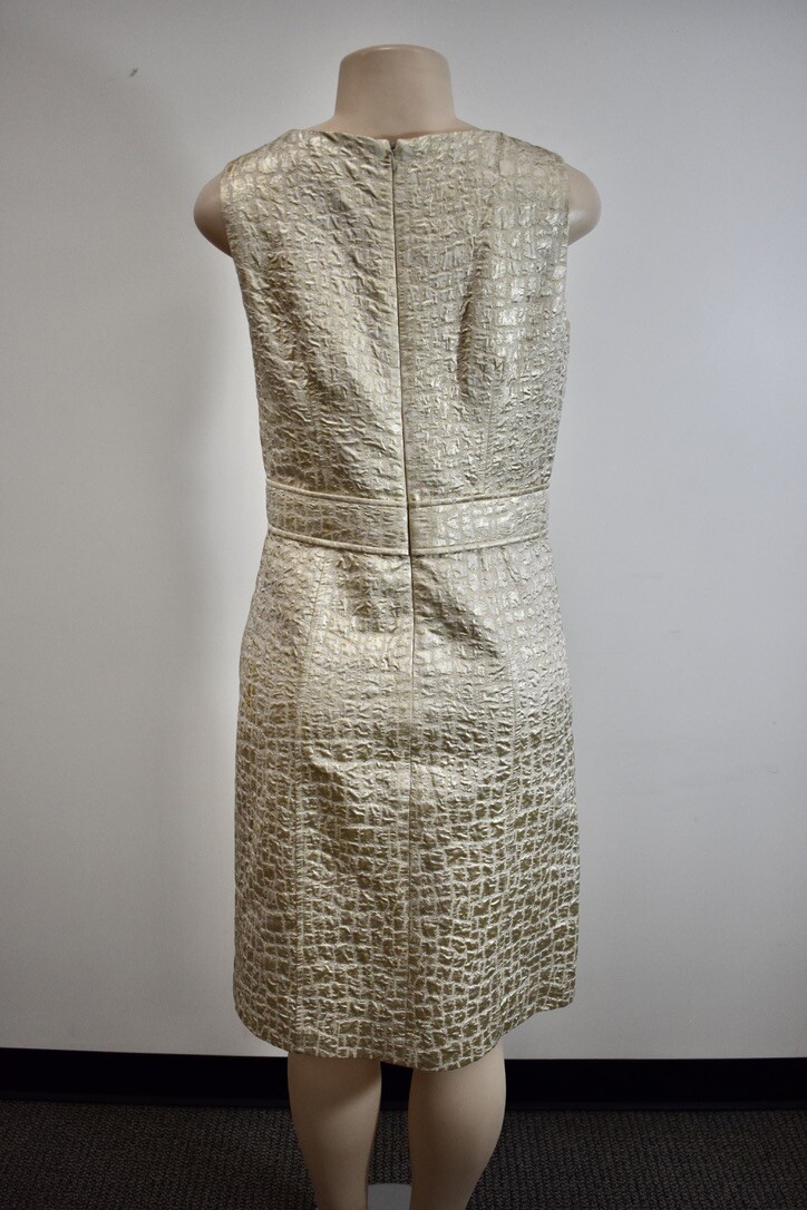 ELLEN TRACY Gold Cocktail Dress Size 2 On Sale pn