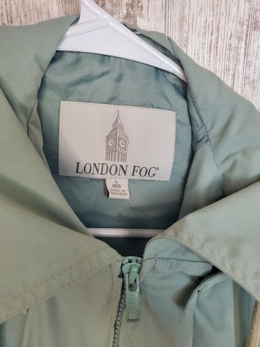 London Fog Green Zippered Removable 